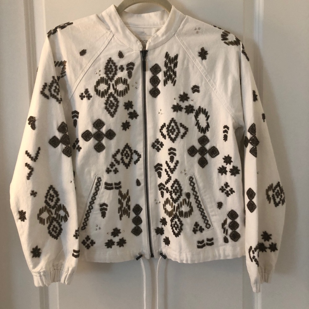 Chicos embellished white jacket size 0